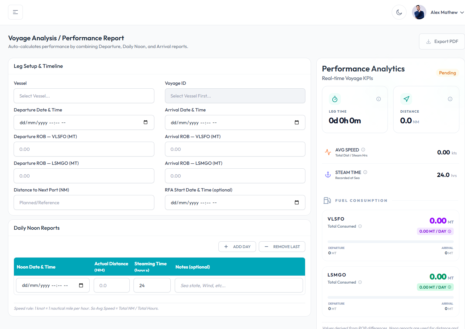 Voyage Analysis / Performance Report — Parkora Marine